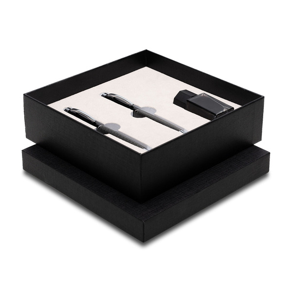 R02313.02 - Zestaw piśmienniczy Gassin, czarny 