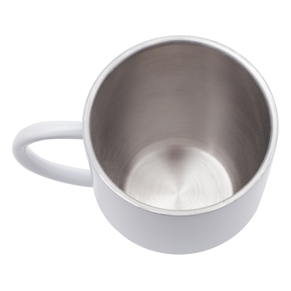 R08199.06 - Kubek stalowy Day Alis z powłoką sublimacyjną 350 ml, biały