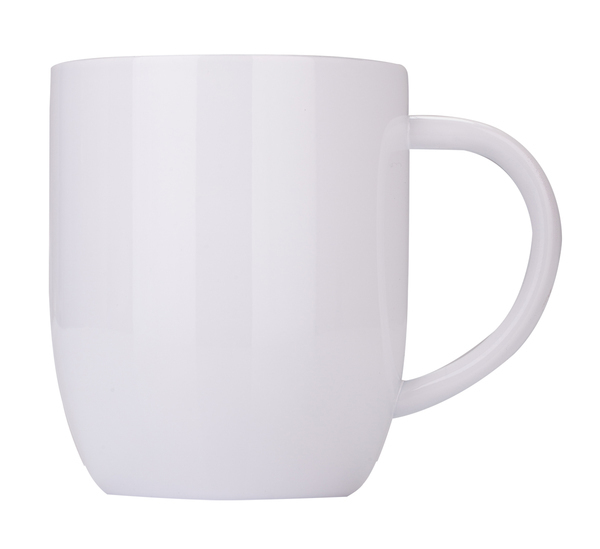 R08199.06 - Kubek stalowy Day Alis z powłoką sublimacyjną 350 ml, biały