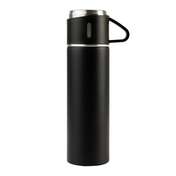 R08217.02 - Termos z kubkami Attu 500 ml, czarny