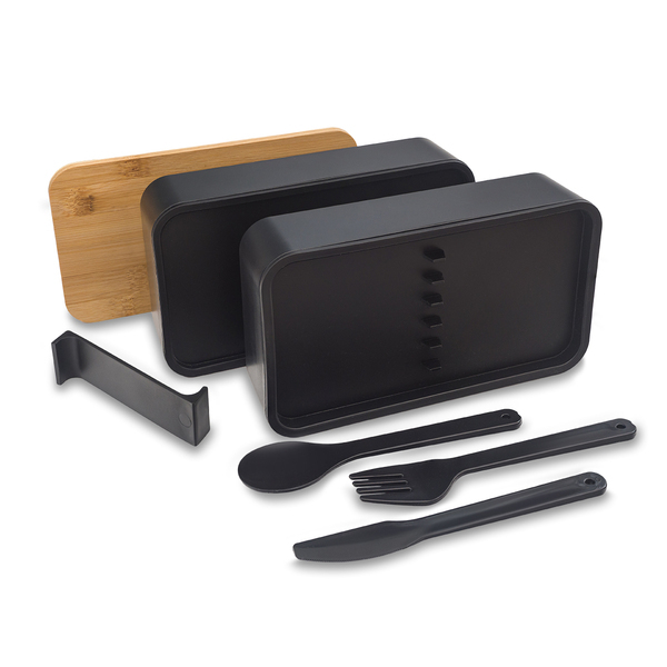 R08226.02 - Victor lunch box podwójny 1000 ml, czarny