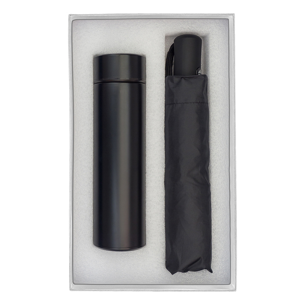 R08242.99 - Zestaw upominkowy kubek termiczny z parasolem Monaco, mix