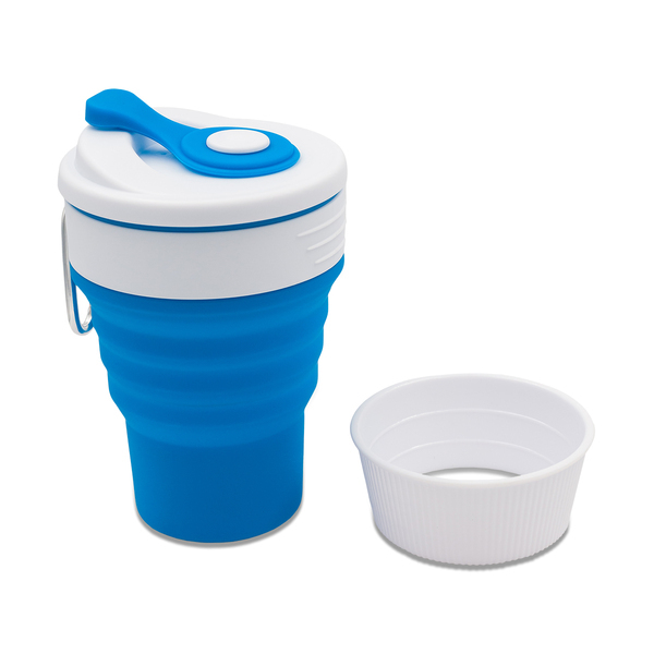 R08258.04 - Kubek silikonowy Flexi 350 ml, niebieski