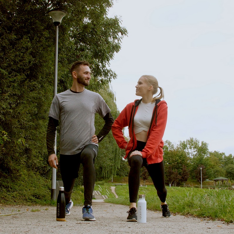 R08445.02 - Butelka termiczna z korkowym spodem  , czarny 