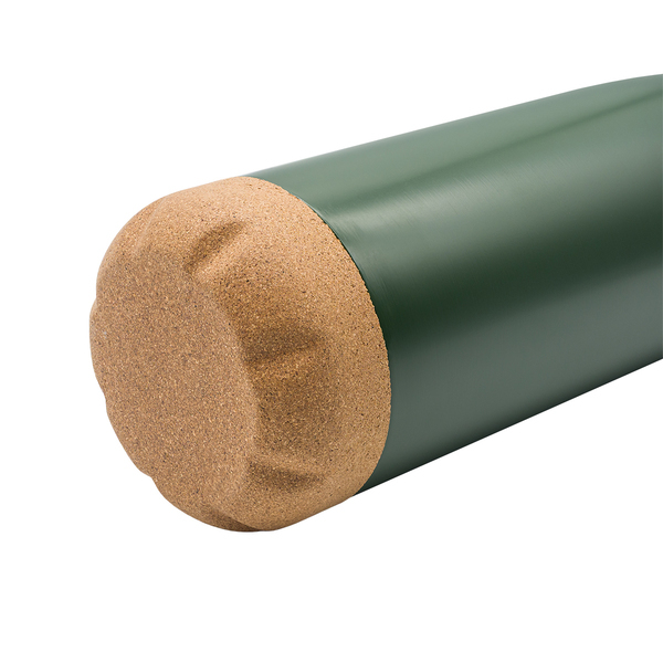 R08445.51 - Butelka termiczna z korkowym spodem  , ciemny zielony 