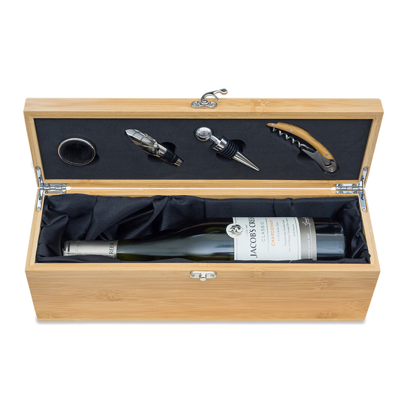 R22523.13 - Skrzynka na wino z akcesoriami Garda, beżowy