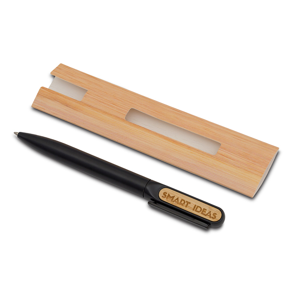 R73439.02 - Metalowy długopis w etui Jerome, czarny