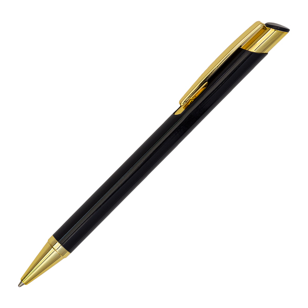 R73445.02 - Długopis aluminiowy Lindi, czarny/złoty