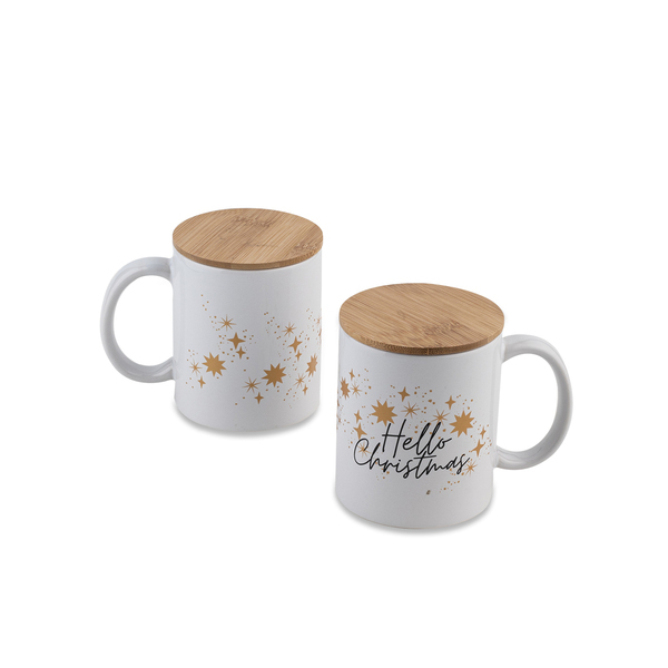 X85306.06 - Kubek ceramiczny "Hello Christmas", biały