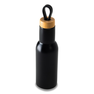 R08197 - Butelka termiczna Lome 400 ml, czarny 