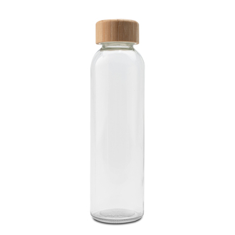 R08261 - Szklana butelka Aqua Madera 500 ml, brązowy/transparentny 