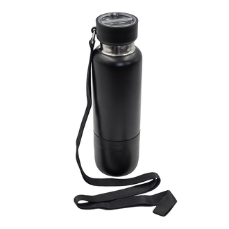 R08437 - Wielofunkcyjna butelka termiczna Multina 500 ml, czarny 
