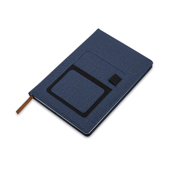 R64265 - Notes z kieszonką na telefon Irun, granatowy 