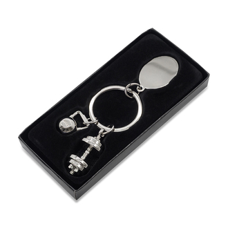R73132 - Brelok z motywem sportowym GymKey, srebrny 