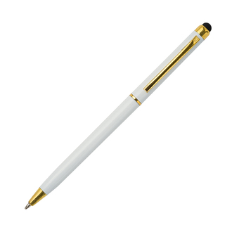 R73404 - Długopis plastikowy Touch Pointer, biały 