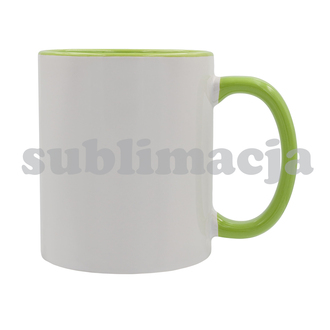 R85319 - Kubek z powłoką sublimacyjną Gaeta 330 ml, jasny zielony 