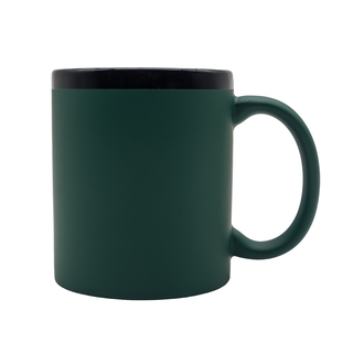 R85324 - Kubek ceramiczny Velluto 350 ml, ciemny zielony 