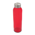 R08176.08 - Kolorowa, szklana butelka Aqua Kuba 500 ml, czerwony