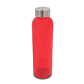 R08176.08 - Kolorowa, szklana butelka Aqua Kuba 500 ml, czerwony