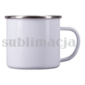 R08200.06 - Kubek emaliowany z powłoką sublimacyjną Odis 500 ml, biały