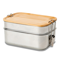 R08209.01 - Double lunch box Alcora 1100 ml, srebrny